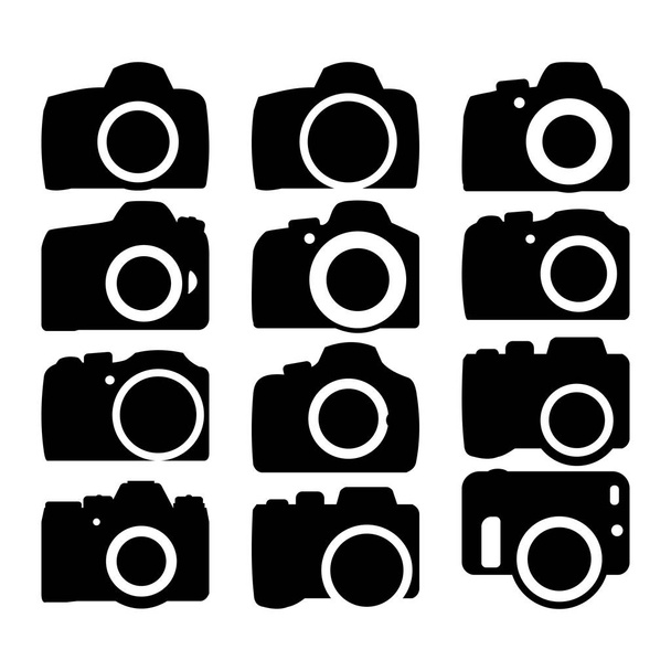 Simple various camera icon vector set 2 of 6. - Vector, Image