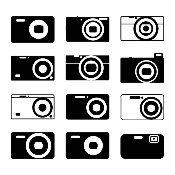 Simple various camera icon vector set 1 of 6. - Vector, Image