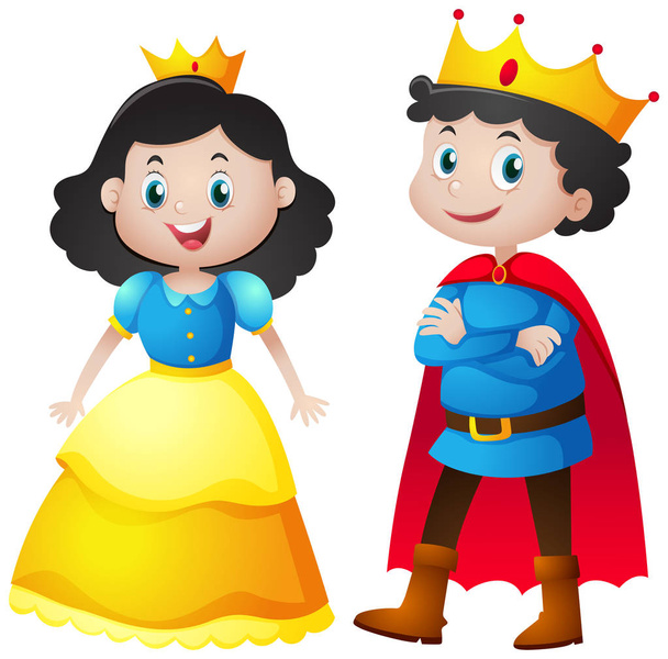 Казкові персонажі короля і королеви
 - Вектор, зображення