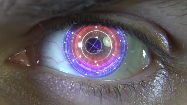 Animation des Auges mit Hologrammen - Filmmaterial, Video
