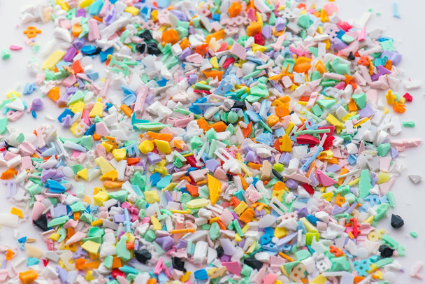 Plastové regranulátu z frézované plastových dílů - Fotografie, Obrázek
