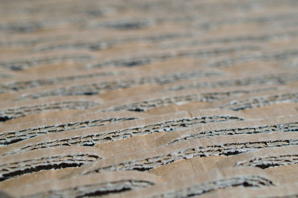 close-up Corrugated cardboard structure - Φωτογραφία, εικόνα