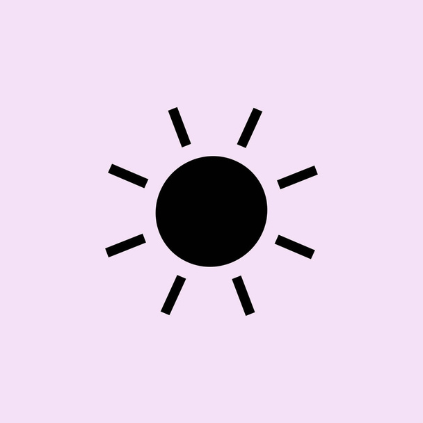 Солнечная плоская икона - Вектор,изображение