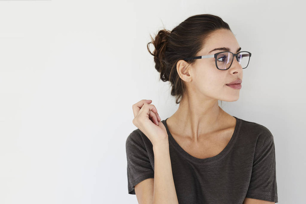 Beautiful woman in spectacles - Foto, afbeelding
