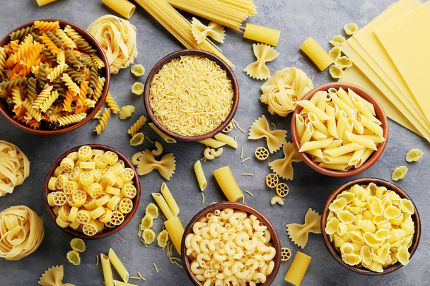 Different kinds of pasta - Photo, image
