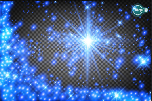 Волшебное полет рождественской звезды это реалистичный световой эффект. Изолированный поток света звёзд, векторных элементов. Прозрачный шаблон импульсивного автомобиля для оформления рождественских праздничных открыток
 - Вектор,изображение