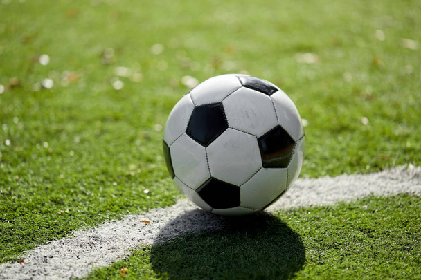 футбольний м'яч на футбольному полі
 - Фото, зображення