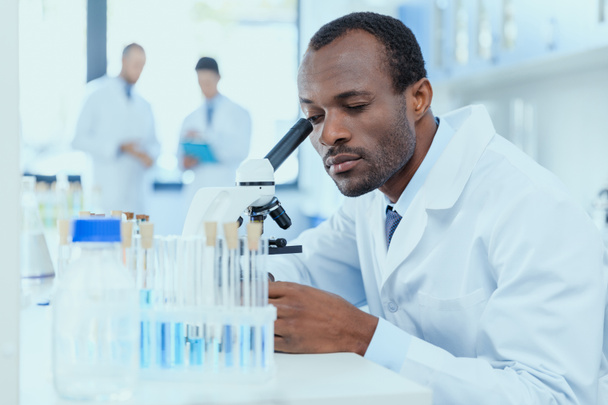 Scientist working in lab  - Фото, изображение