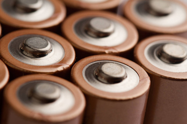 Close-up van elektrische batterijen - Foto, afbeelding