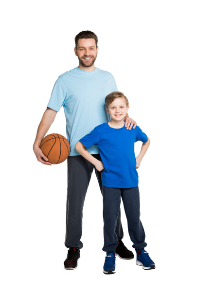 Father and son playing basketball  - Photo, Image