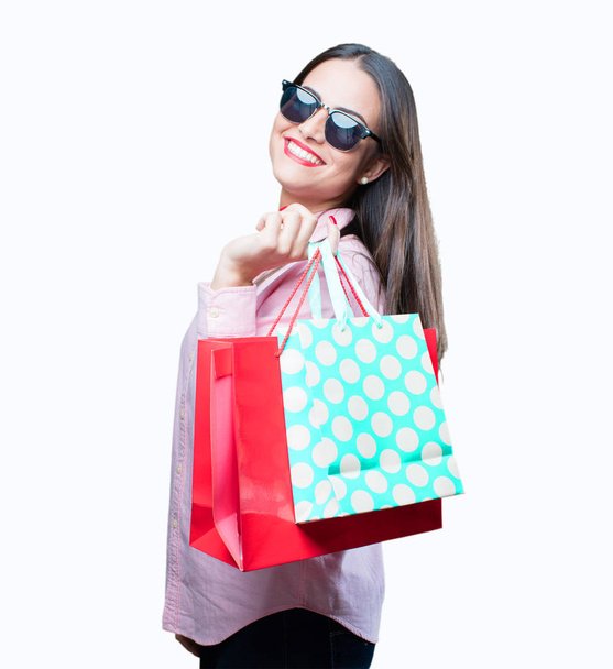 young cool girl with shopping bags - Fotó, kép