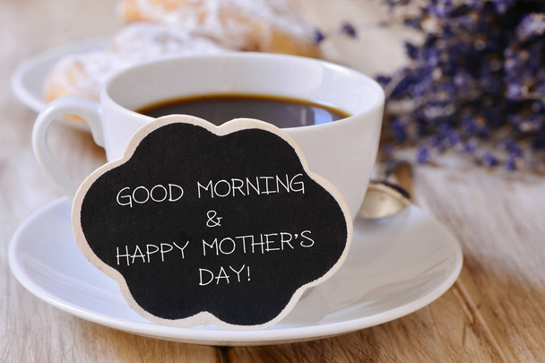 Text Guten Morgen und glücklichen Muttertag - Foto, Bild