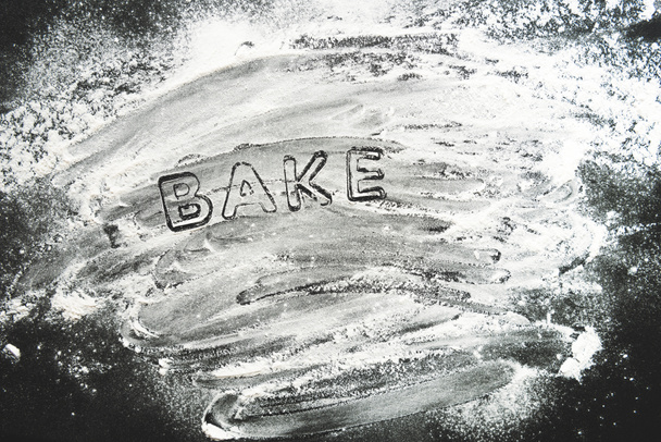 baking forms stencil with flour - Photo, Image