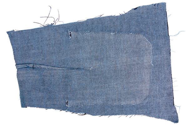 Piece of blue jeans fabric - Φωτογραφία, εικόνα