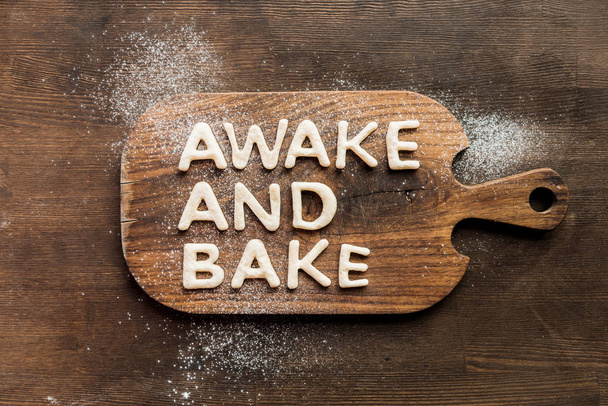 Edible lettering on cutting board  - Photo, Image