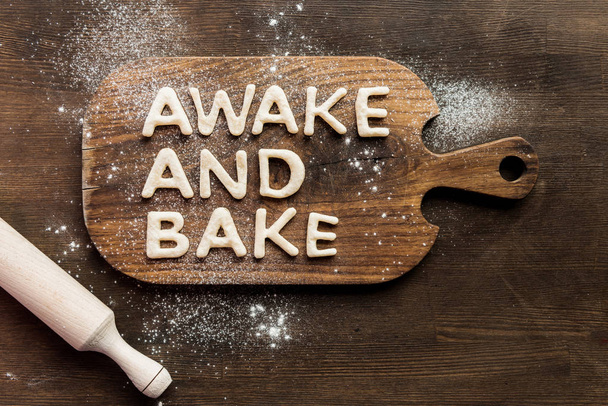 Edible lettering on cutting board  - Photo, image