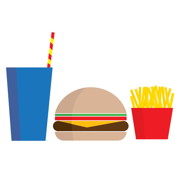 Fast-Food-Essen - Vektor, Bild
