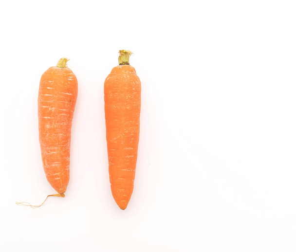 baby carrots on white background - Fotoğraf, Görsel