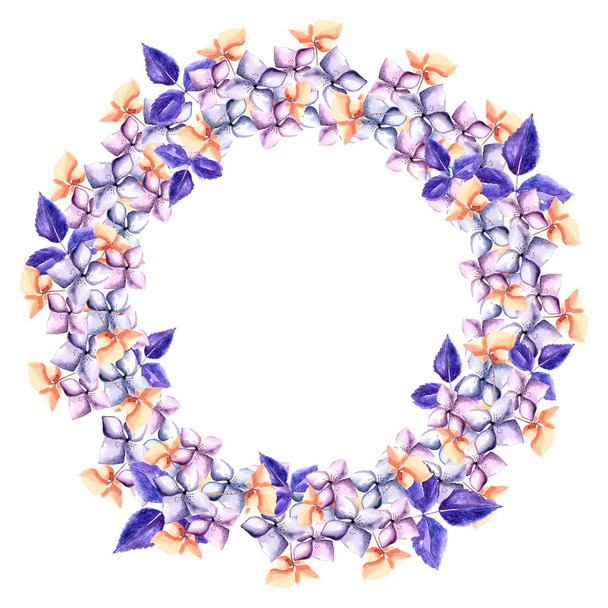 Wreath Of Flowers Watercolor  - Valokuva, kuva