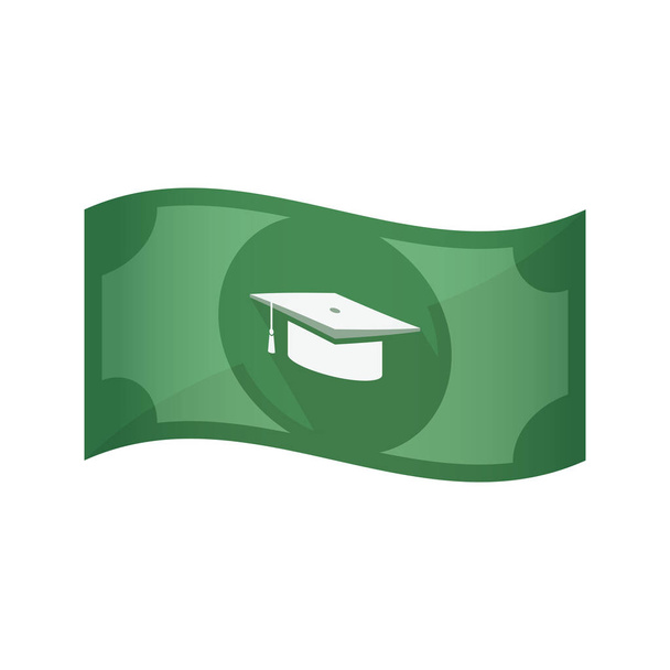 Billet de banque isolé avec un plafond de graduation
 - Vecteur, image