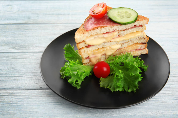 Tasty sandwich with cheese  - Foto, afbeelding