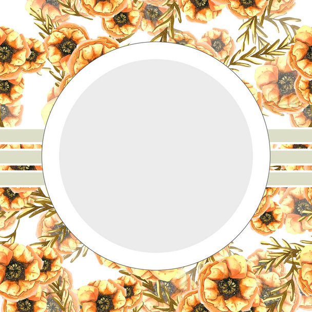 Motif floral sans couture avec des coquelicots
 - Photo, image