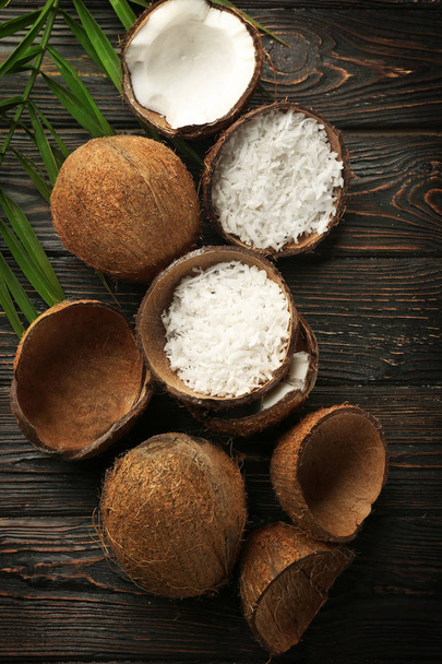 Beautiful composition with coconuts  - Φωτογραφία, εικόνα