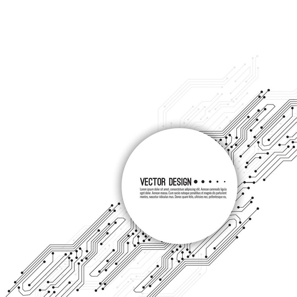 Vector electronic motherboard. - Vector, Image