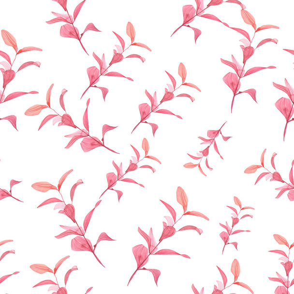 pink Stalk Leaves - Photo, Image