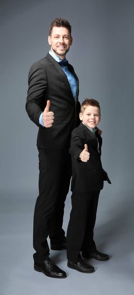 Father and son dressed in suits  - Foto, Imagem