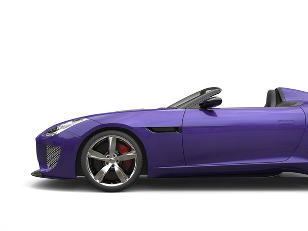 Błyszczący fioletowy nowoczesny samochód sportowy - cut strzał - Zdjęcie, obraz