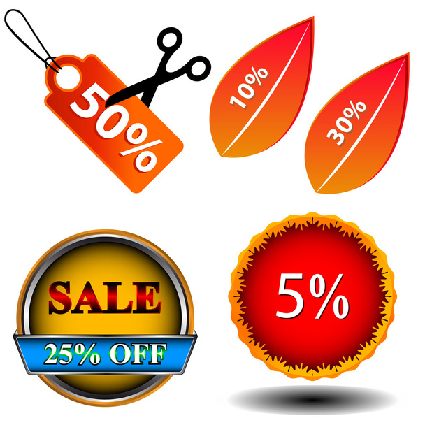 Sale logo set - Vector, imagen