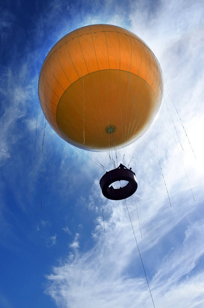 Yellow hot air balloon - Photo, Image