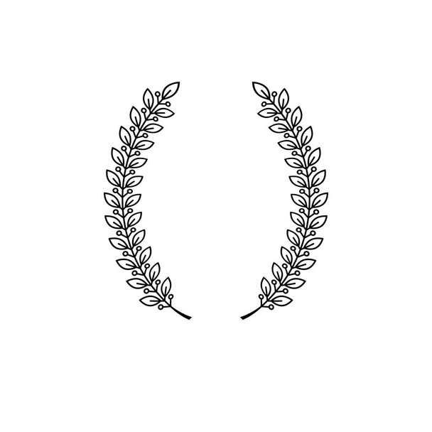 Laurel Wreath floral ancient emblem.  - Vector, Image