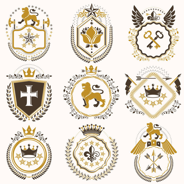 vintage heraldic Coat of Arms - Διάνυσμα, εικόνα