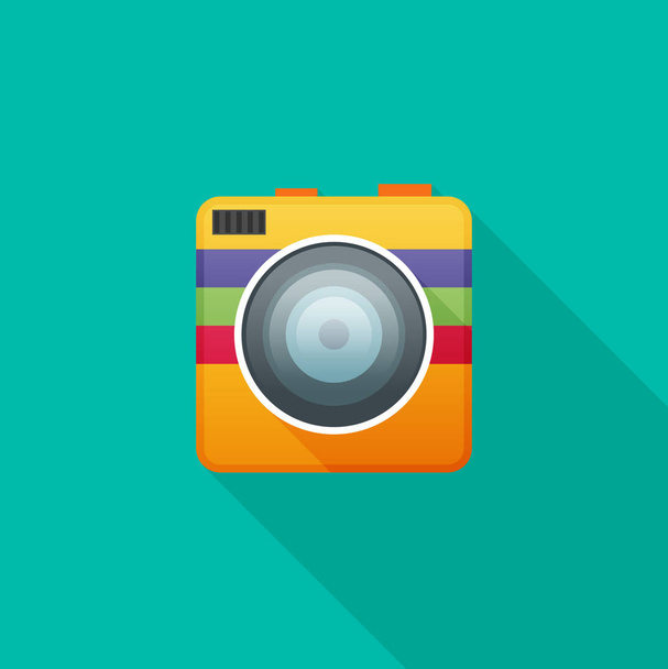Camera flat icon - Διάνυσμα, εικόνα