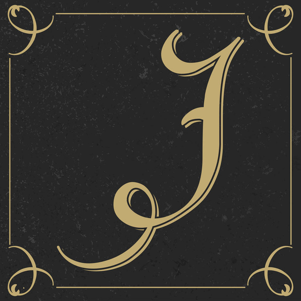 Old style letter design - Vecteur, image