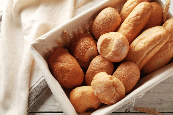 different types of fresh bread  - Fotó, kép