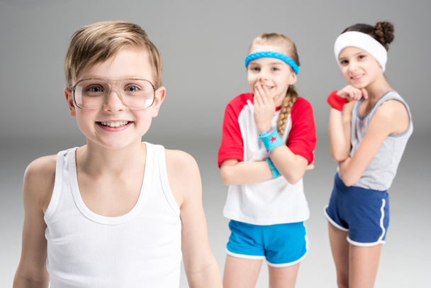 active kids in sportswear - Photo, image