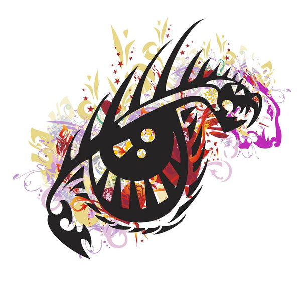 Гранж-драконий глаз
 - Вектор,изображение