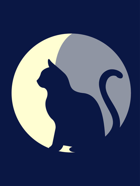 вектор лунной кошки
 - Вектор,изображение