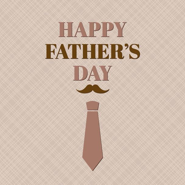 Happy Fathers Day. Greeting card with necktie - Vektör, Görsel