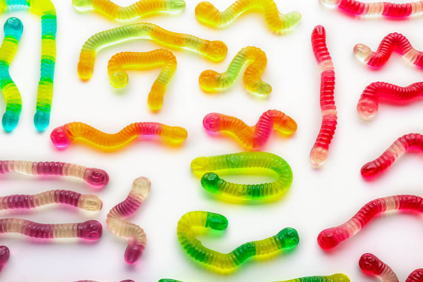 Composition of colorful jelly worms   - Photo, image