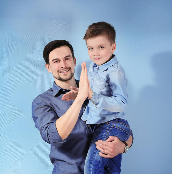 Handsome man and son  - Fotó, kép