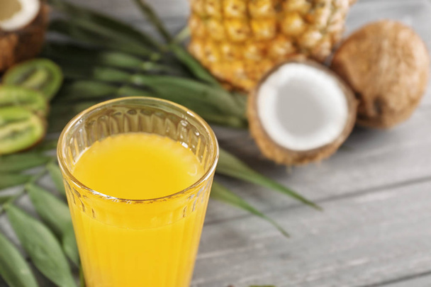 Glass of pineapple juice  - Zdjęcie, obraz