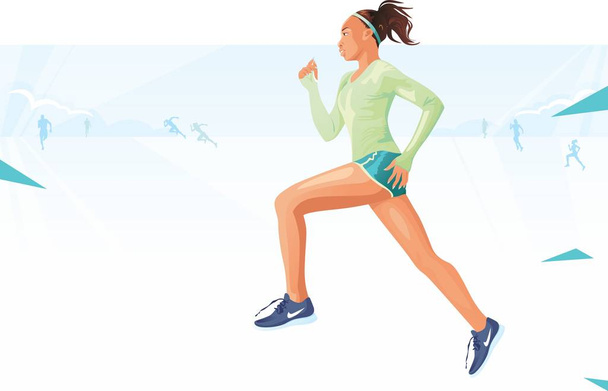 sport runer woman  - ベクター画像