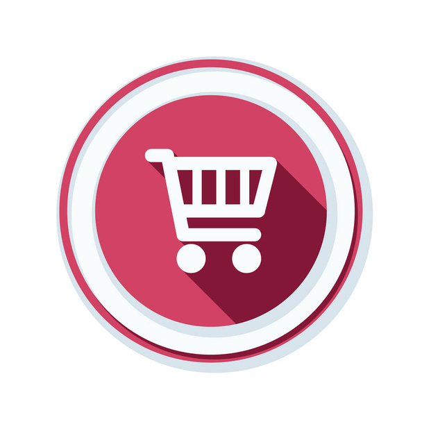 Shopping cart pictogram teken - Vector, afbeelding