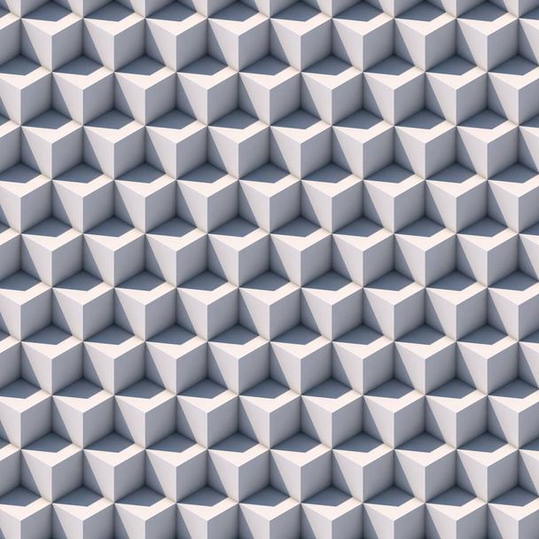 Patrón de cubos blancos en perspectiva isométrica
 - Foto, Imagen
