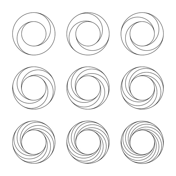 Kruh, linka scénografie, propojených symbolů - Vektor, obrázek