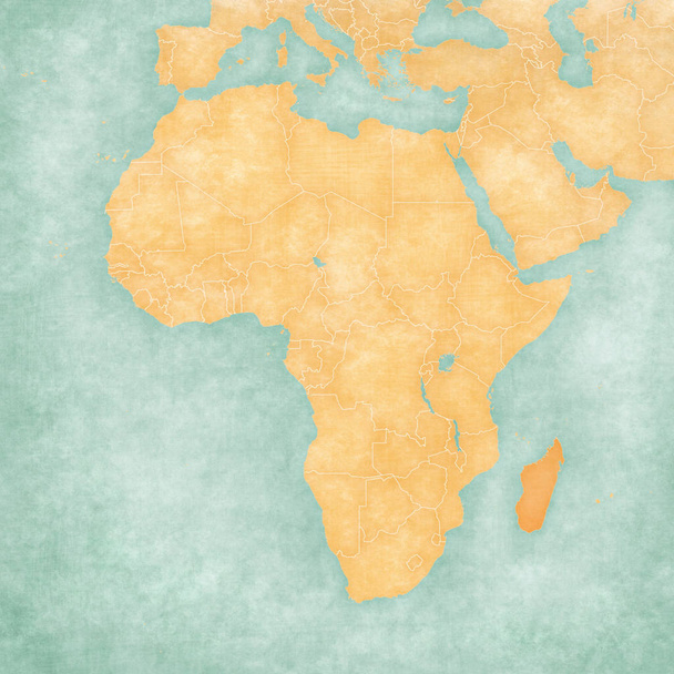 Map of Africa - Madagascar - Photo, Image